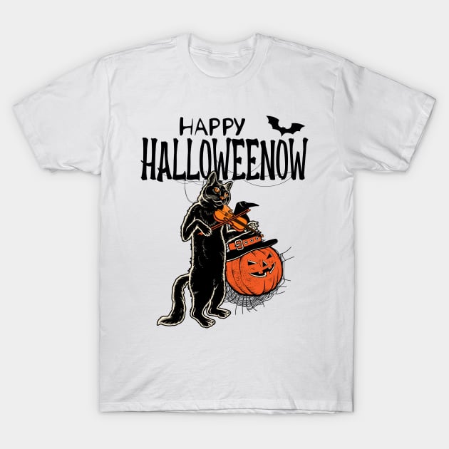 Halloween Cat Haunted Gift T-Shirt by pht